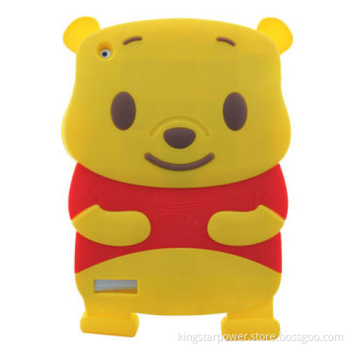 3D Cartoon Soft Animal Silicone Rubber Case Cover Skin for iPad Air/iPad 5/iPad 4/iPad 3/iPad 2/3/4
